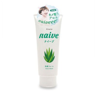 Sữa rửa mặt Naive Kracie lô hội 143g nội địa Nhật