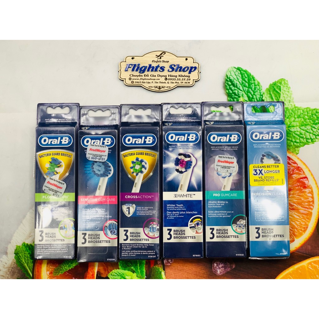 SET 3 ĐẦU BÀN CHẢI ĐIỆN THAY THẾ ORAL - B