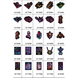 Set 100 tem dán - Marvel Phản Quang