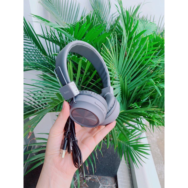 ✅CHÍNH HÃNG✅Tai nghe nhạc-Chơi Game chụp tai Bluetooth không dây HOCO W25-Có khe gắn thẻ nhớ-Headphone bluetooth-Có mic