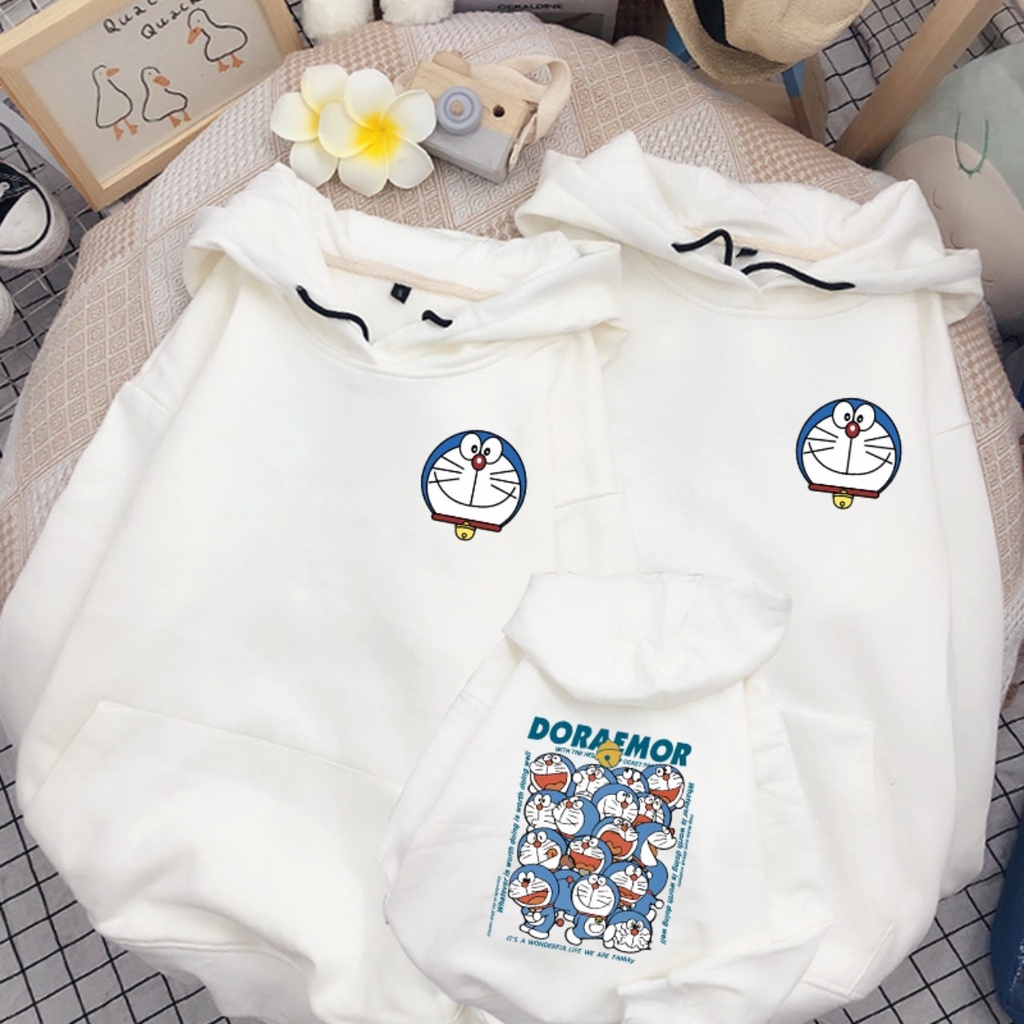 Áo Hoodie IN HÌNH DOREMON 2 mặt ,áo thu đông mẫu hot 202 ,áo gia đình thu đông,áo NỈ gia đình chất đẹp giá 1 áo