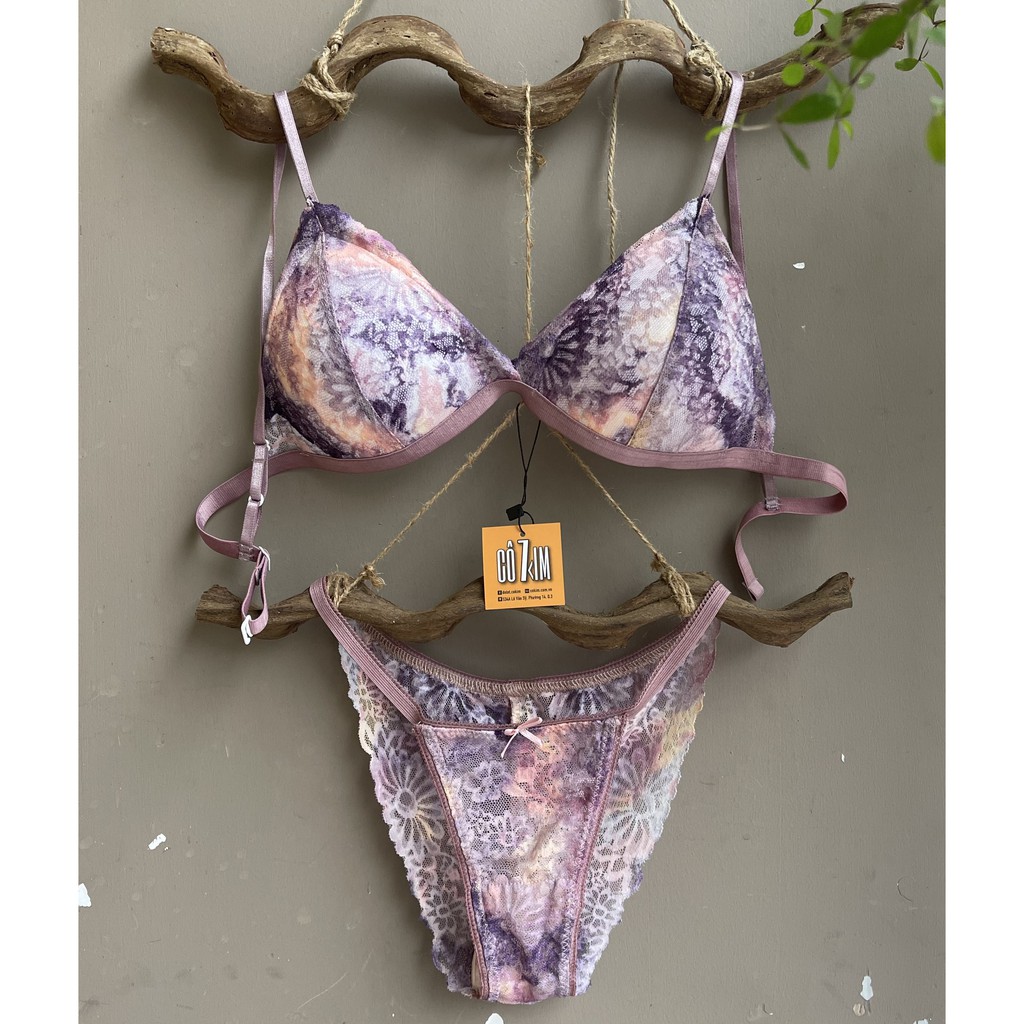 Set Bralette cơ bản ren mềm mại cơ không gọng có mút mỏng  CÔ KIM 7 | BigBuy360 - bigbuy360.vn