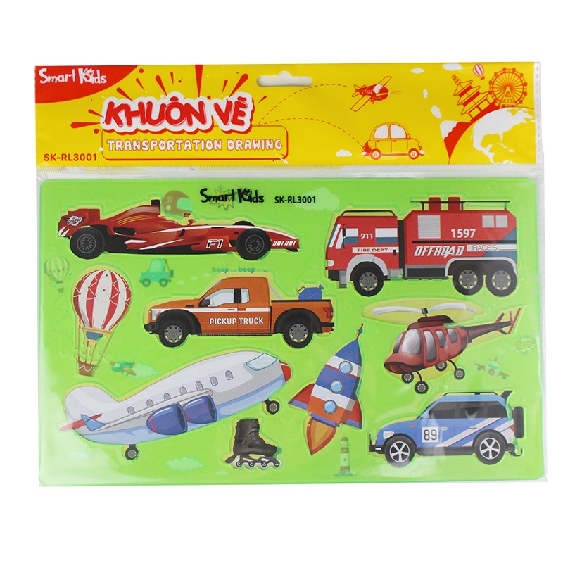 Khuôn vẽ Transport Smart Kids SK-RL3001