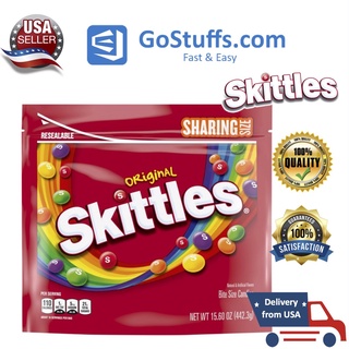 [Hàng Mỹ] Skittles Original Chewy Candy Kẹo nhai vị trái cây 442g
