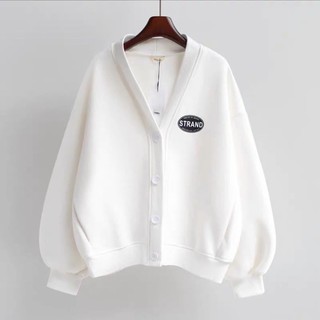 Áo khoác cardigan nữ Stand from rộng phong cách Ulzzang màu trắng và đen Shoponet , ST1