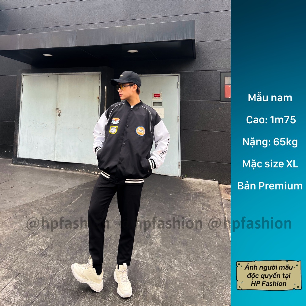 Áo bomber Varsity Jacket form rộng StudiaOne vải dù ❤️ Áo khoác bóng chày chống nắng dáng Unisex nam nữ D10 - Happy Stye