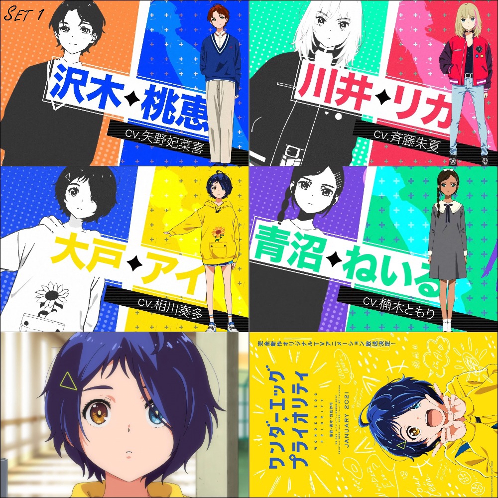 Bộ 6 Poster anime Wonder Egg Piority  - A3,A4,A5