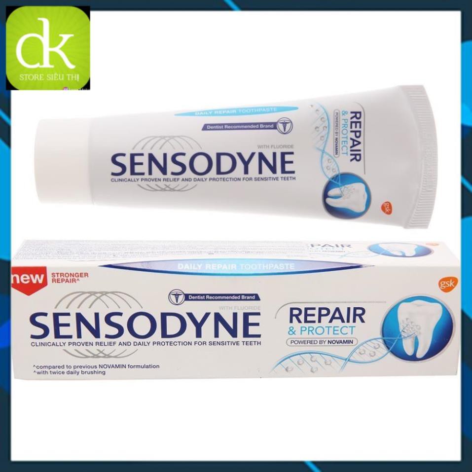 [ 𝐅𝐑𝐄𝐄𝐒𝐇𝐈𝐏 𝐇𝐎̉𝐀 𝐓𝐎̂́𝐂 ] Kem đánh răng Sensodyne Fresh Mint giảm ê buốt 24/7 100g tặng kèm bàn chải