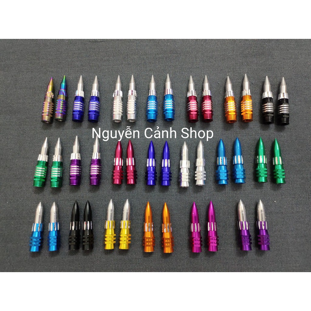 Ốc kiểu vặn pas tăng sên xe máy xe đạp xe điện lổ 6li nhôm CNC 2 con