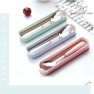 Bộ hộp muỗng và đũa inox cá nhân cho văn phòng