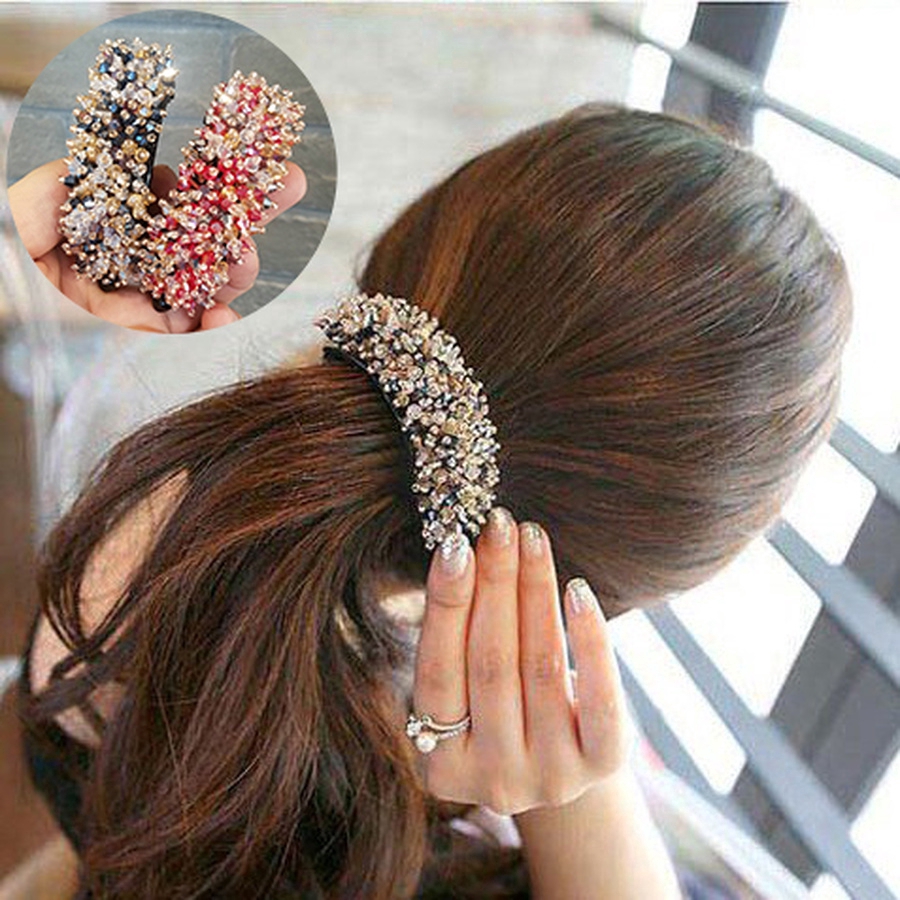 Kẹp Tóc Đính Hạt Pha Lê Thời Trang Hàn Quốc