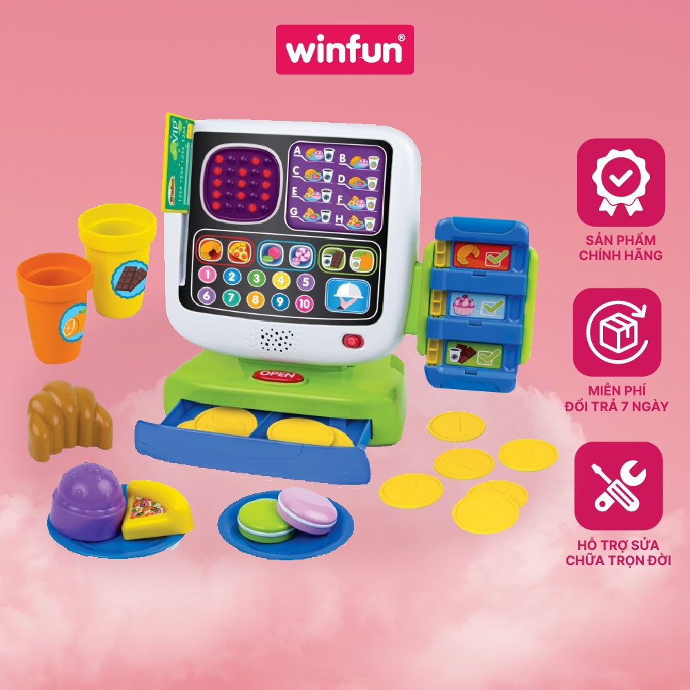 Đồ chơi máy tính tiền siêu thị - nhập vai thu ngân giúp kích thích phát triển trí tưởng tượng - Winfun 2515