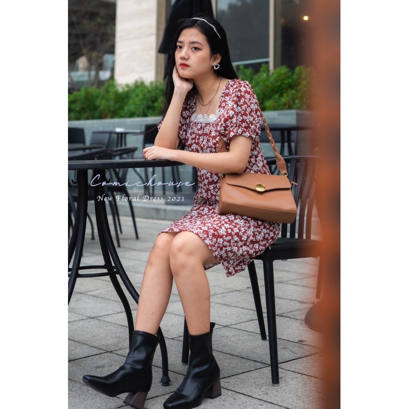 đầm hoa nhí tay cộc Comic