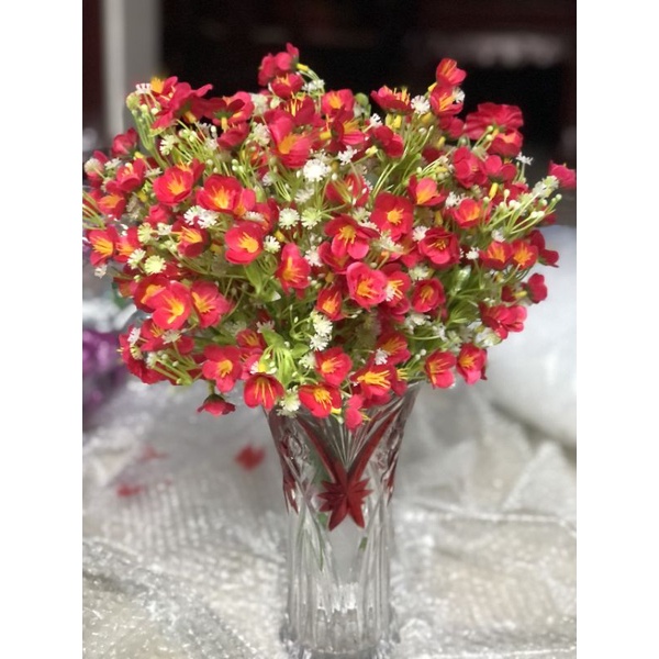 Cụm Hoa nhựa giả hoa Điểm Nhí Hoa Lụa Minh Trang