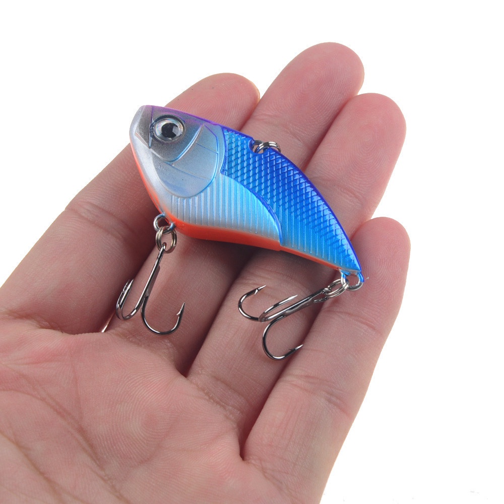 Mồi câu cá giả Lightning Wobbler bằng nhựa ABS có lưỡi câu VIB mắt cá 3D 5.1cm/14.5g