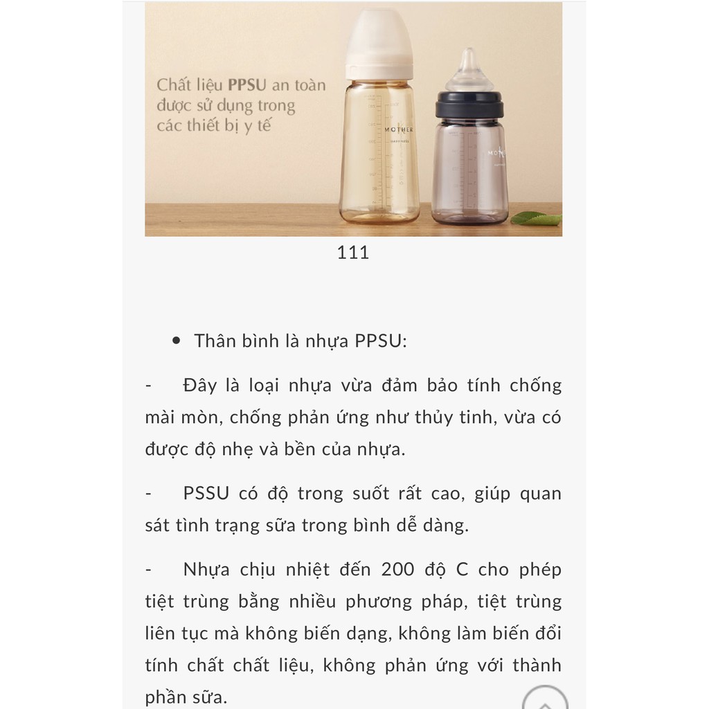 Bình sữa PPSU Hàn Quốc Mother-K 180ml 280ml KM63534 KM63535 KM63536 KM63537 Mother - K Nhập khẩu