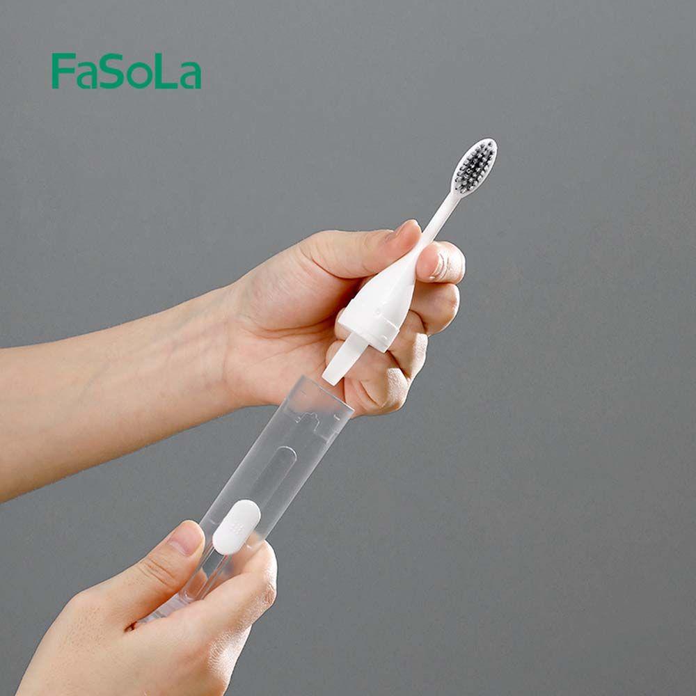 Bàn Chải Đánh Răng Nhựa Lông Mềm Gấp Gọn Mang Đi Cắm Trại Tiện Lợi