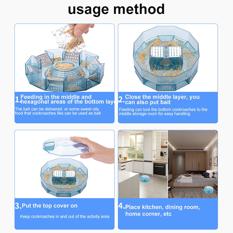 ⭐TRONG KHO Duy Nhất-Hai Lớp Hai lớp Sáu-cửa lớn phiên bản nâng cấp với bìa snap-on gián bẫy vật lý bẫy⭐Cocomall12