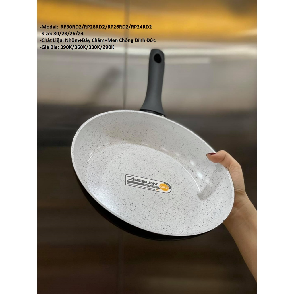 Chảo Từ Chống Dính Rapido - Tefal Sensation 24-26-28-30cm - Hàng Chính Hãng - Bếp Từ, Gas,Hồng Ngoại - Bảo Hành Chính Hã