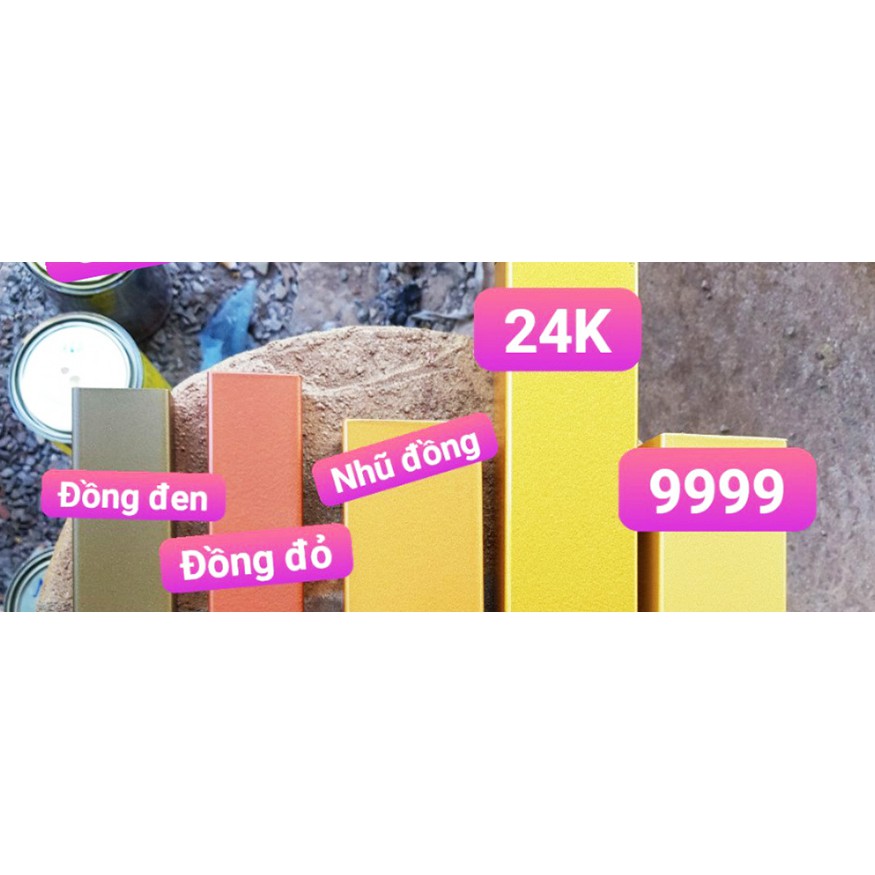 Combo 2 Lon Sơn Nhũ Vàng 1K Yes Lon 800gram