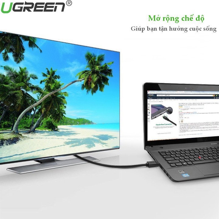 [Mã ELHACE giảm 4% đơn 300K] Dây Cáp Displayport 2 Đầu Đực Ugreen Dài 1.5M Đến 5M - Hàng Chính Hãng