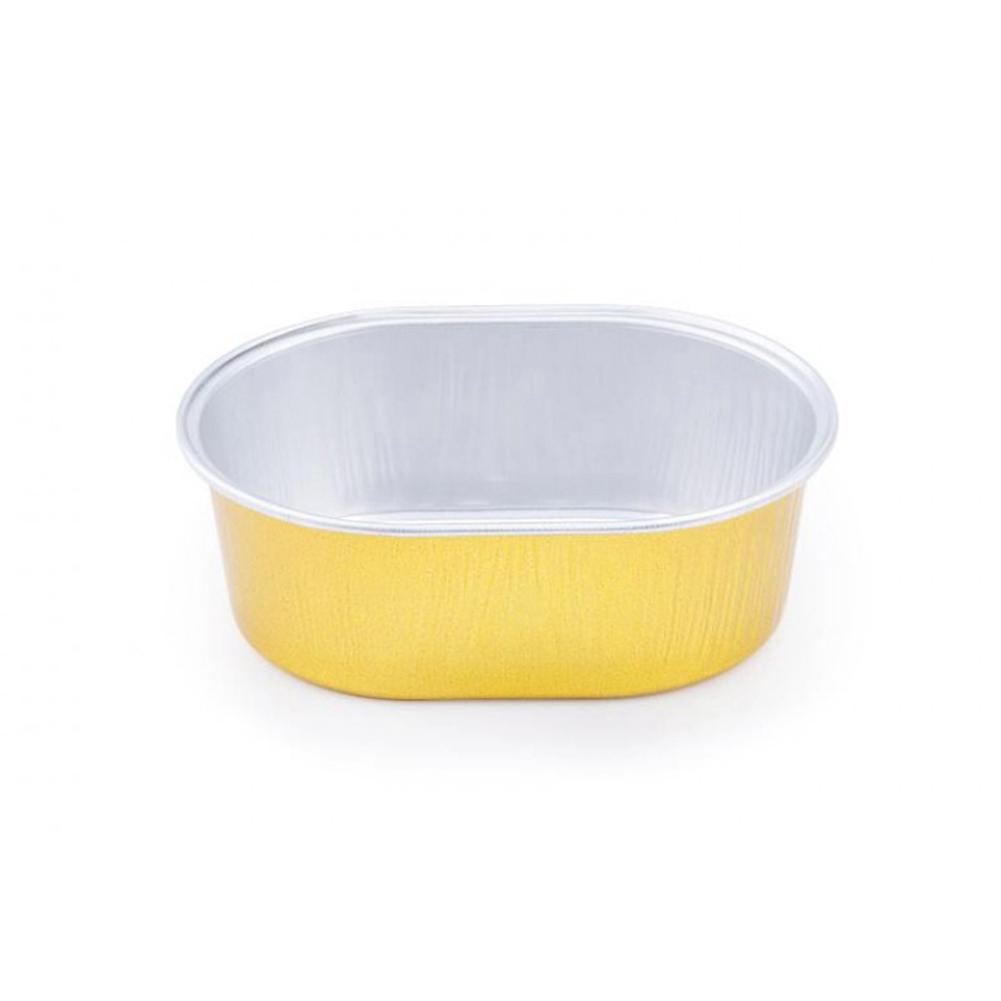 10 cái Cốc nướng bằng nhôm dùng một lần Nhiều màu Creme Brulee Món tráng miệng Hình bầu dục Cốc Cupcake có nắp đậy