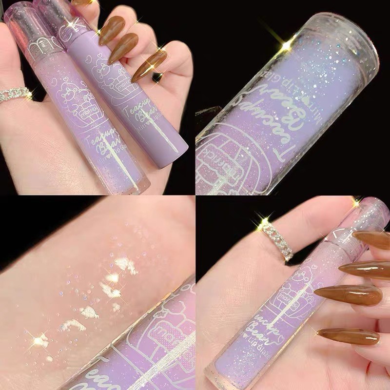 HOT TAOBAO — Son Bóng Dưỡng Ẩm Môi Căng Mọng MAFFICK Dupe ROMAND GLASTING Hình Gấu Dễ Thương | Thế Giới Skin Care