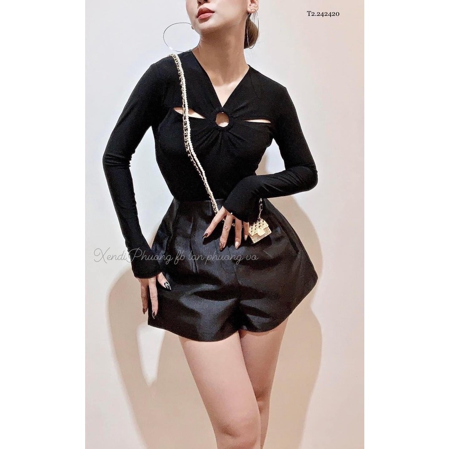 ÁO THUN CẮT OUT PHỐI KHOEN SANG TRỌNG