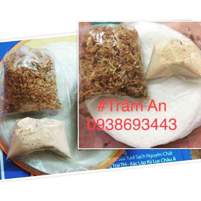 500g bánh tròn phơi sương, 100g hành phi/ tỏi phi,  100g muối