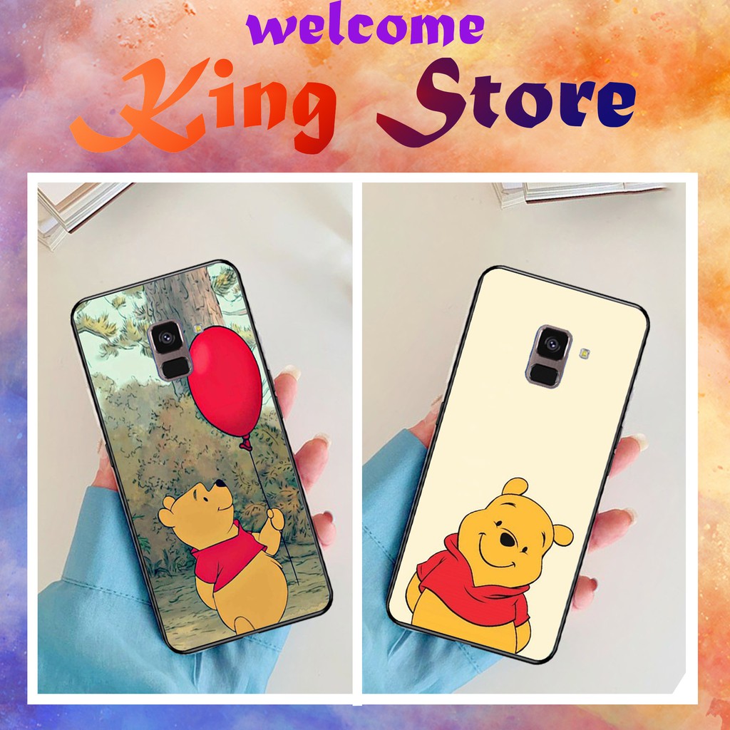 Ốp lưng Samsung A6-2018/A6 Plus/A8-2018/A8 Plus in hình Gấu Pooh  siêu đẹp, lạ_KINGSTORE.HN_Ốp SS A6/A6P/A8/A8P