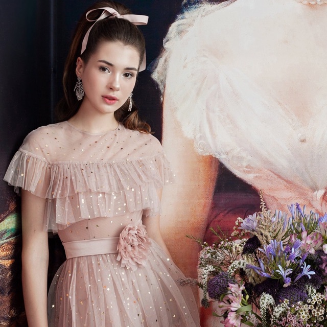 Hoa voan tơ thiết kế cao cấp stella bui