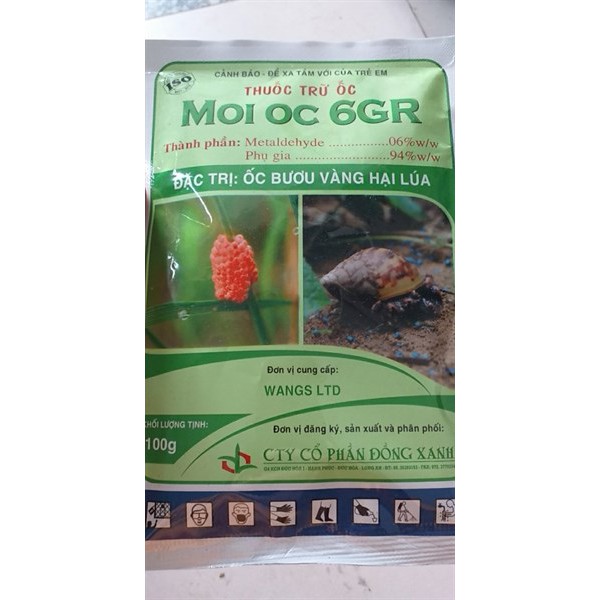 Thuốc Trừ Ốc Hại Phong Lan Cây Trồng MOI OC 6GR Gói 100 gam