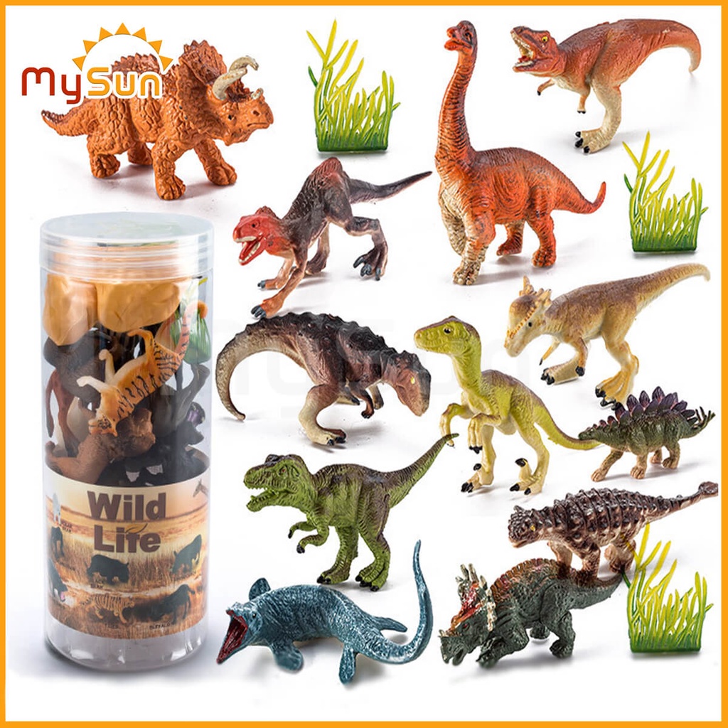 Bộ đồ chơi mô hình các con động vật, sinh vật biển, khủng long bằng nhựa cho bé MySun.