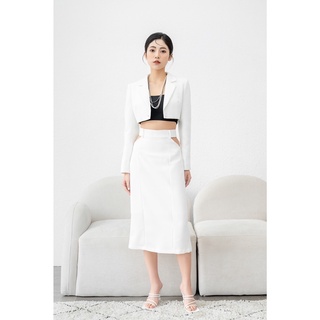 [ COLIN SET ] Set Vest Croptop Chân Váy Cut Out Eo✨