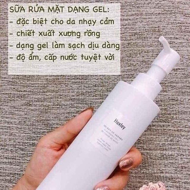Bộ 3 Sản Phẩm Làm Sạch Da Và Chống lão hóa Huxley (Sữa Rửa Mặt  200ml + Toner Extract It 120ml + Kem Anti–Gravity 50ml)