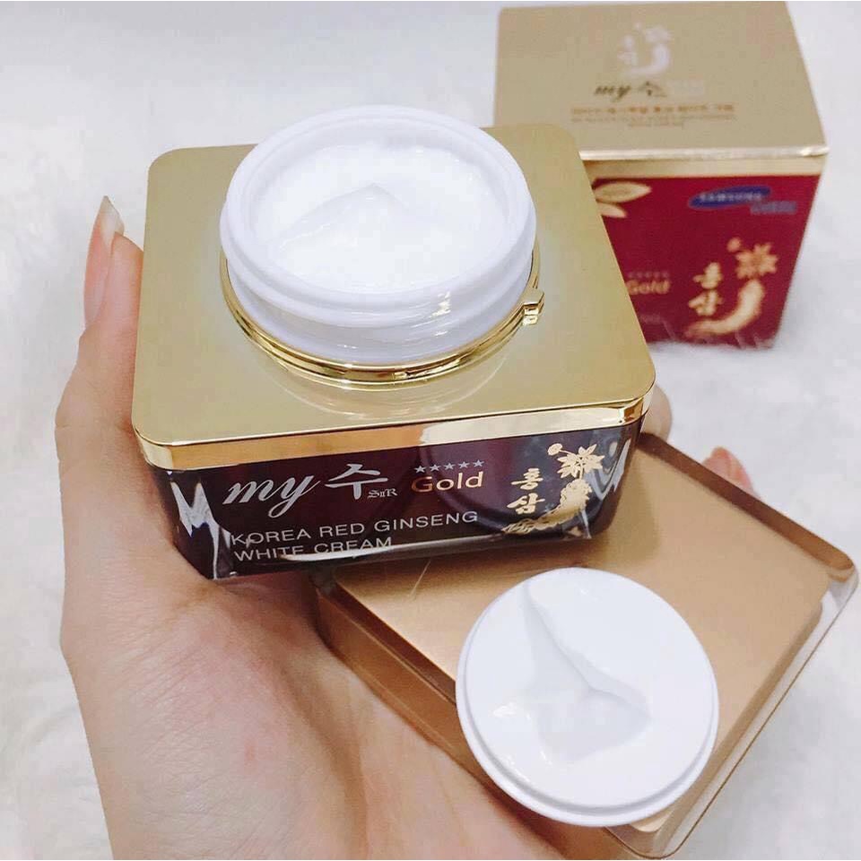 Kem dưỡng trắng da Hồng sâm Hàn Quốc My Gold Korea Red Ginseng White Cream 50g/ Sữa rửa mặt sâm my gold