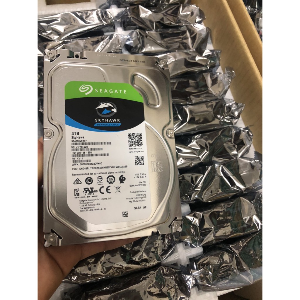 Ổ Cứng HDD Seagate SkyHawk 4TB 3.5 inch 64MB Cache SATA3 6Gb/s - Mới Bảo hành 24 tháng