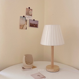 Đèn ngủ cán gỗ để bàn trang trí Vintage - Décor nhà Sò