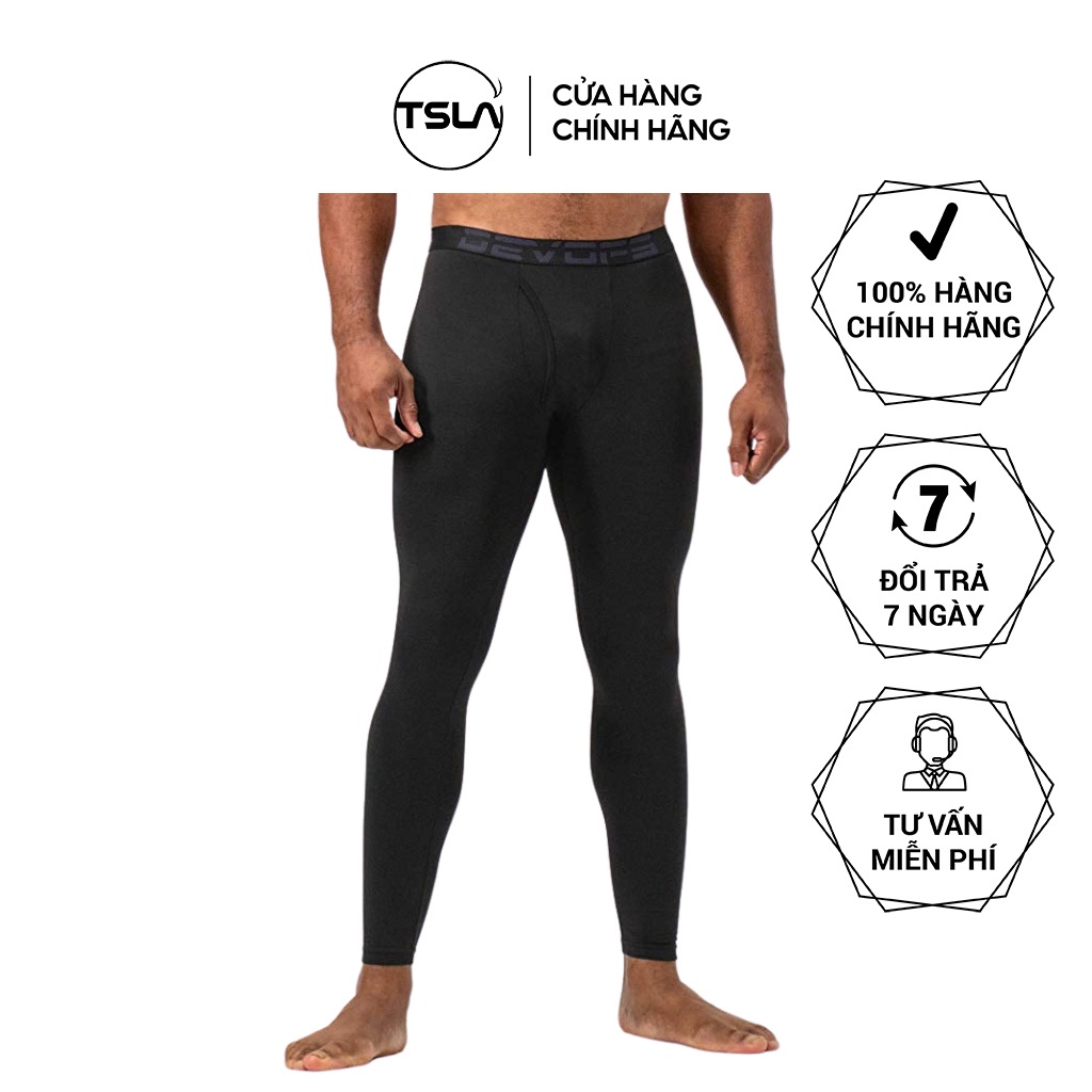 Quần legging giữ nhiệt thể thao nam DEVOPS lót lông cừu ôm thun co giãn gym chạy bộ đá banh thu đông DET1023 !