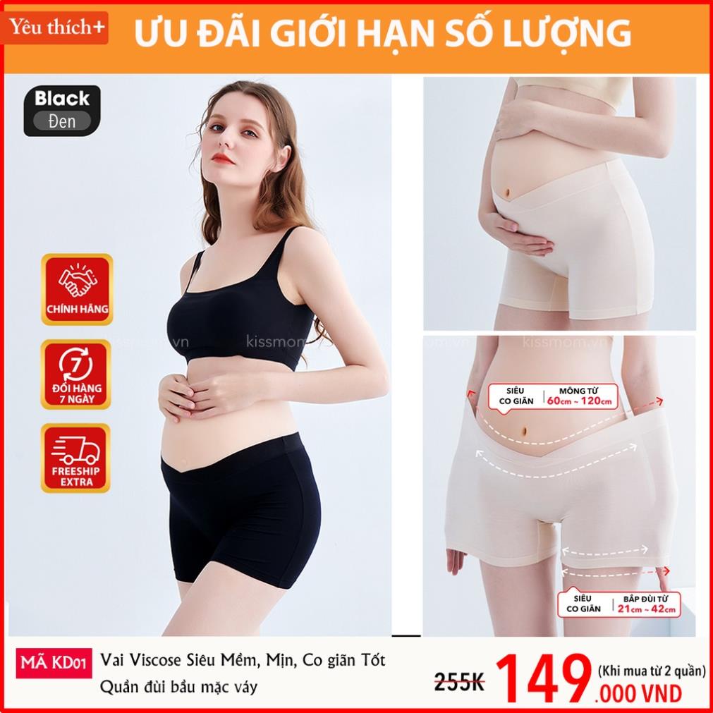 Quần Đùi Bầu Cạp Thấp Vải Siêu Mềm, Mịn, Mát, Mặc Nhẹ Như Không Mặc