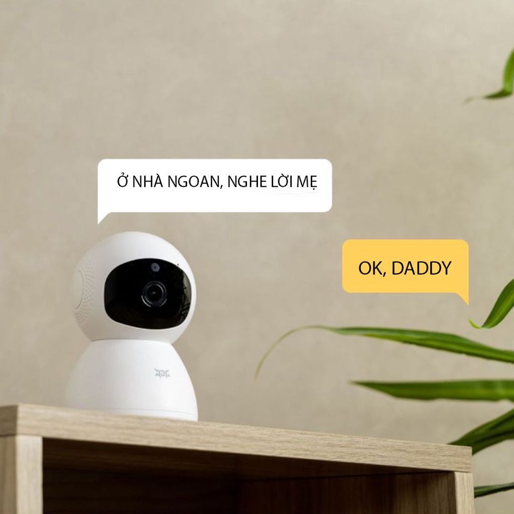 Camera 360 độ Xiaomi Hualai Xiaofang độ phân giải 2.5K, góc quay đôi, góc rộng, hình ảnh sắc nét, kết nối qua APP