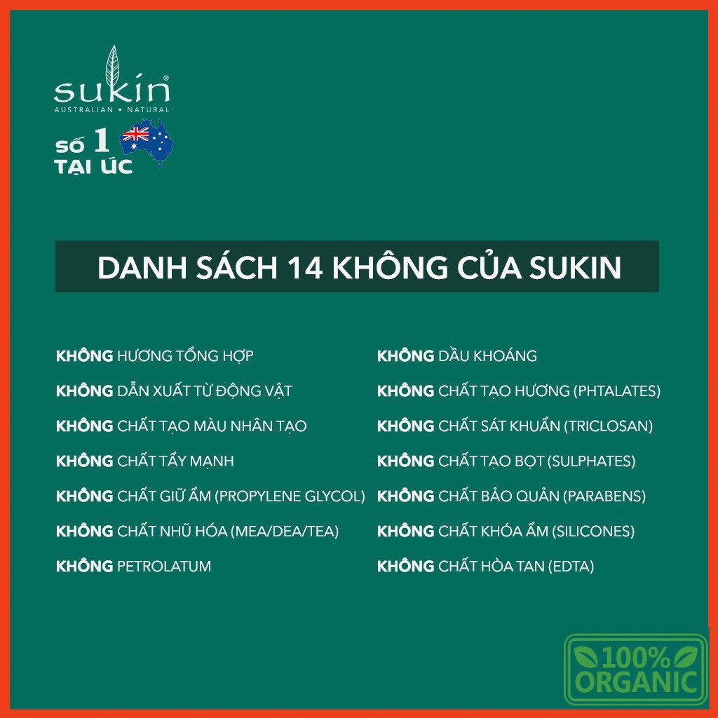 [CHUẨN ÚC] Chính Hãng Kem Dưỡng Ẩm Làm Sáng Da Sukin Super Greens Facial Moisturiser 125ml