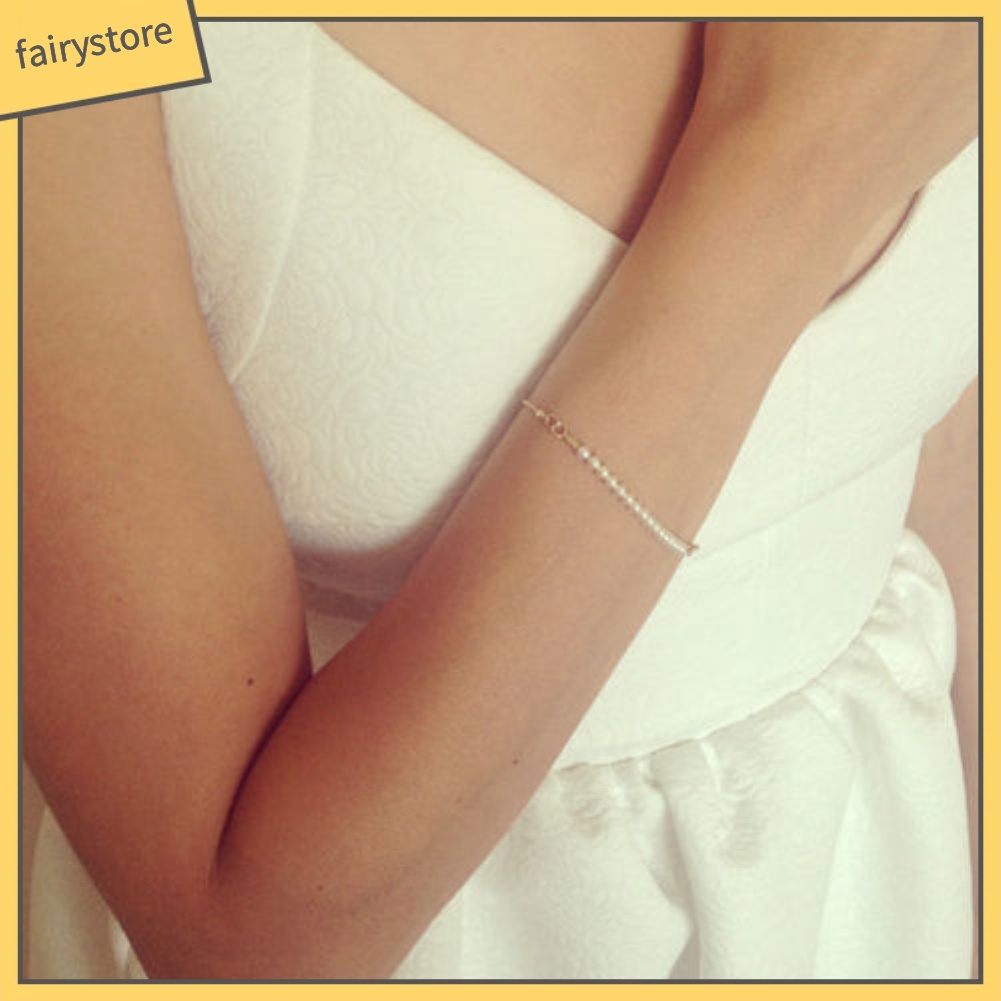 Vòng Tay Chuỗi Hạt Ngọc Trai Nhân Tạo Thanh Lịch Thời Trang Cho Nữ