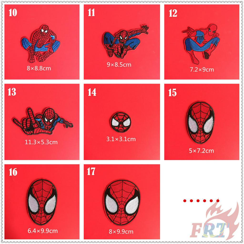 Miếng vá ủi thêu trang trí quần áo hình Người Nhện series 01