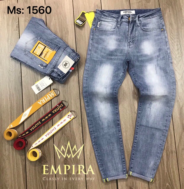QUẦN JEAN NAM RÁCH XƯỚC FORM SLIM FIT ĐẸP QN376