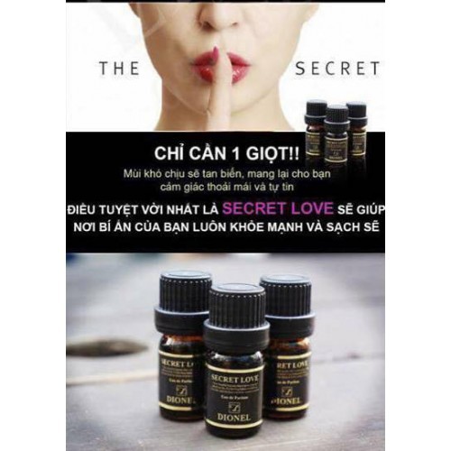 Nước hoa vùng kín Dionel Secret Love 5ml – Bí kíp hút hồn phái mạnh của phụ nữ Hàn Quốc