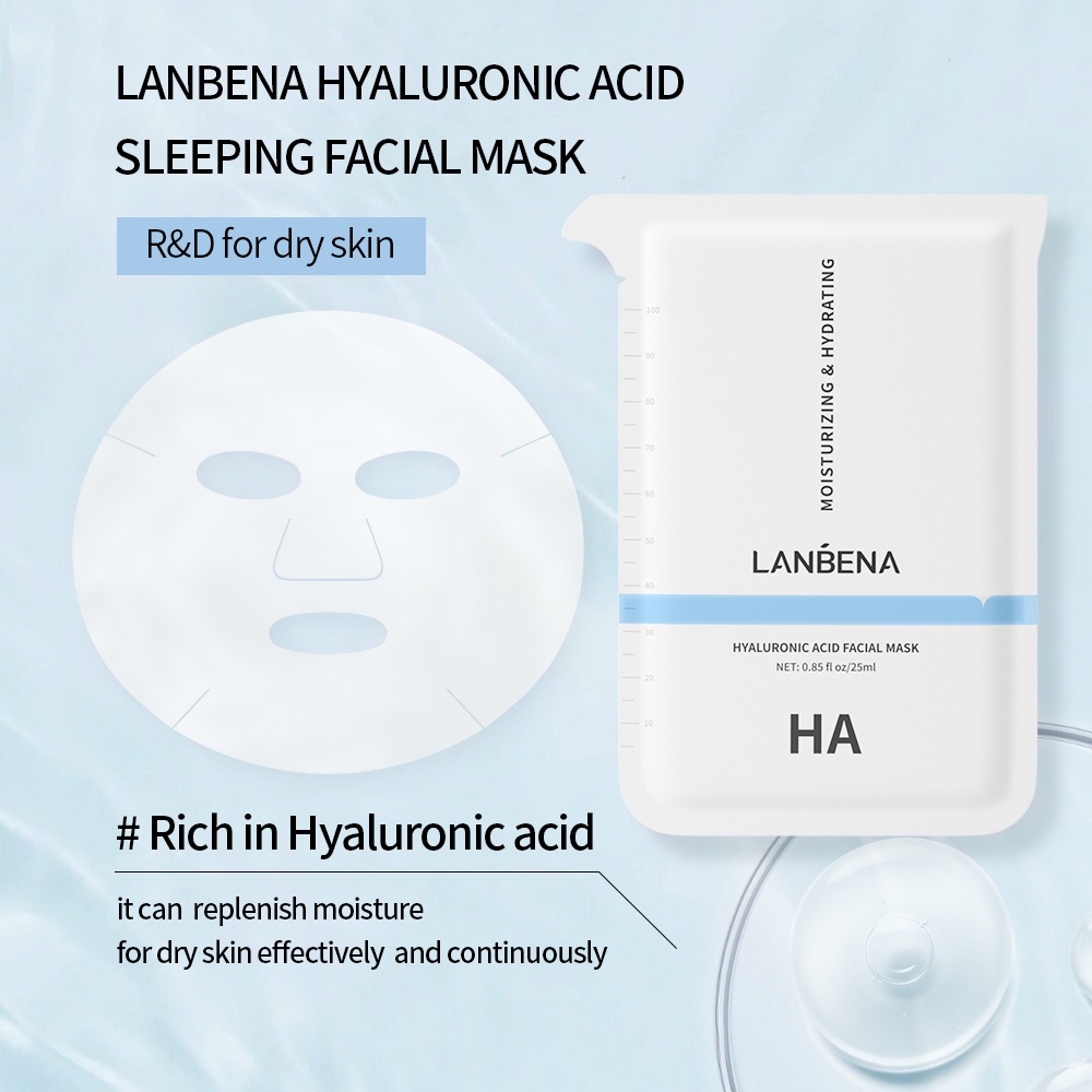 Mặt nạ axit hyaluronic Lanbena dưỡng ẩm làm dịu da 25ml