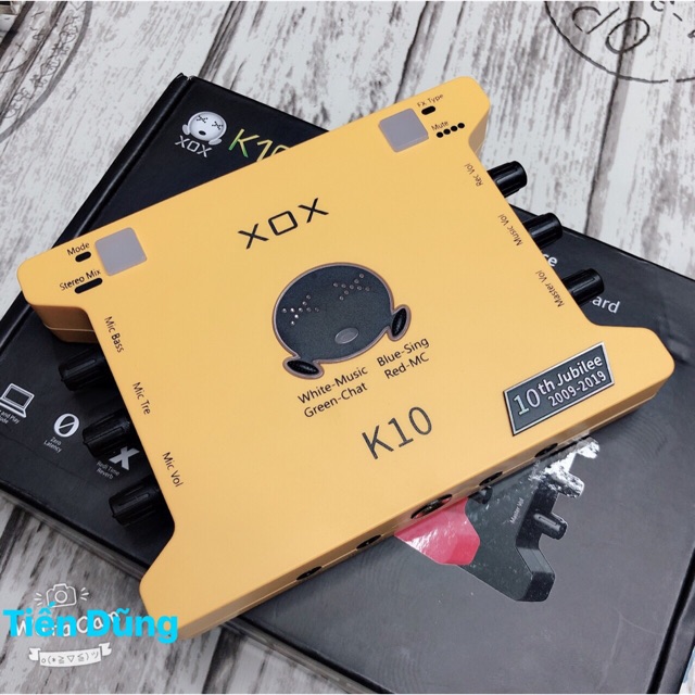 [Mã ELHACE giảm 4% đơn 300K] Bộ sound card k10 2020 bản kỷ niệm 10 năm hãng ra dòng xox bản tiếng anh đã kèm dây