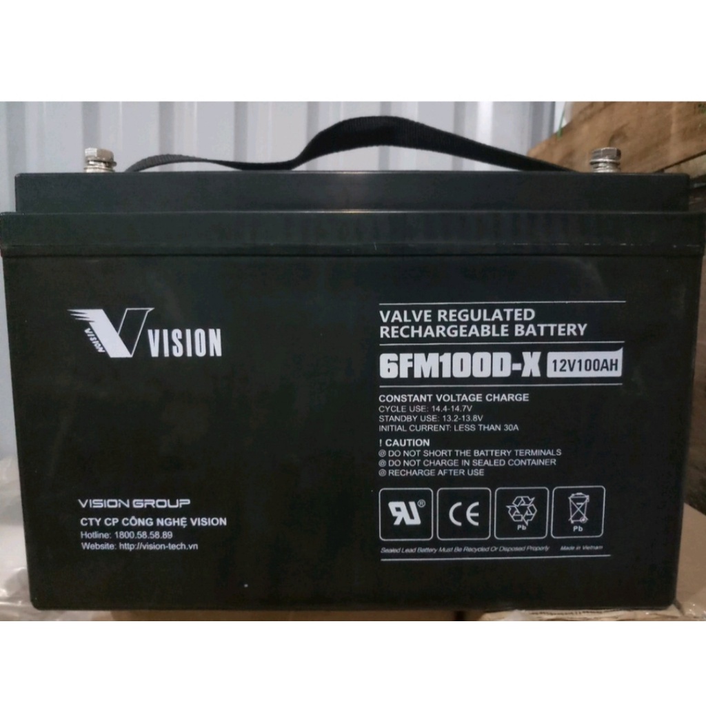 Bình lưu trữ NLMT Vision 6FM100E-X 12V/100Ah