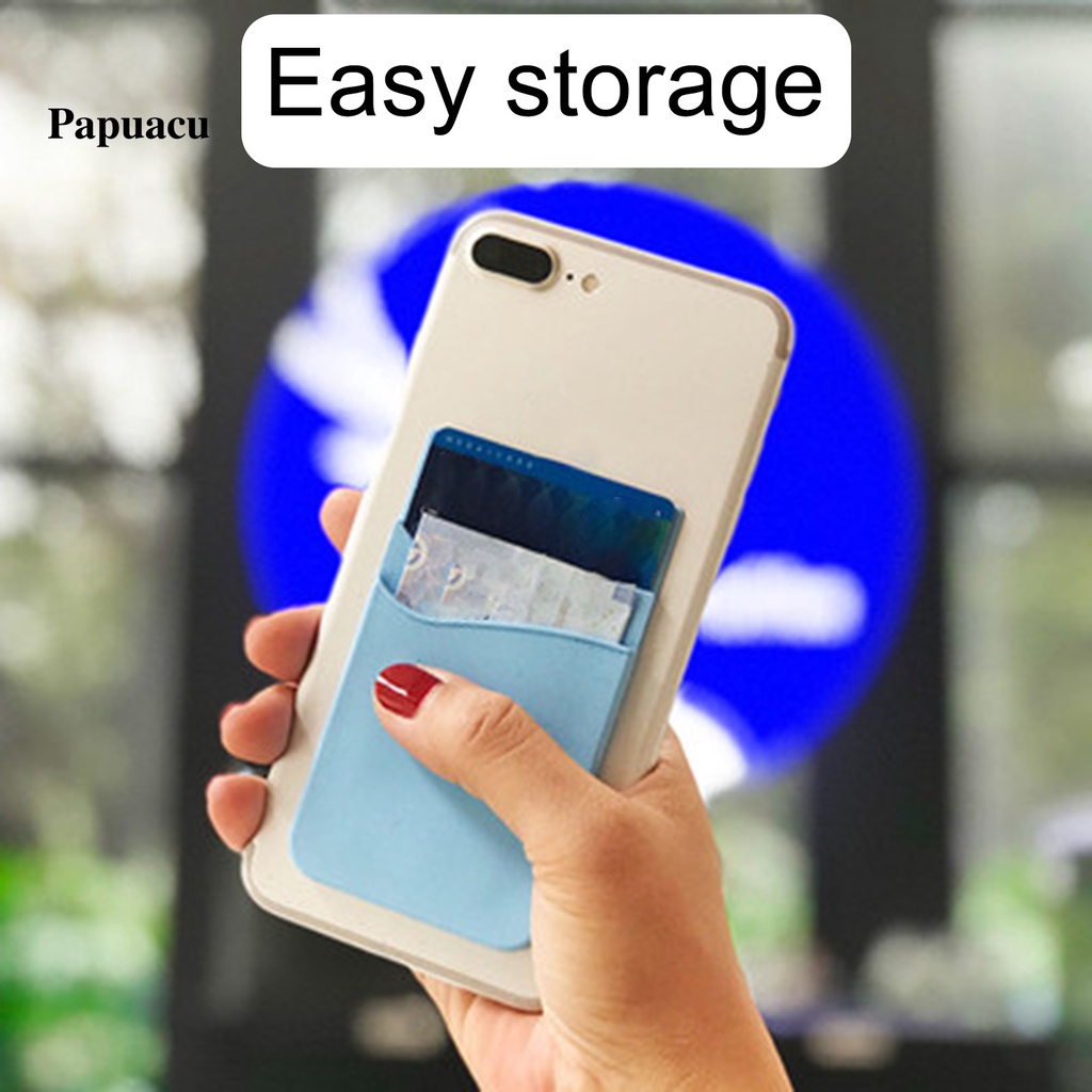 Set 2 Miếng Dán Silicon Hai Lớp Giữ Thẻ Gắn Sau Điện Thoại Tiết Kiệm Không Gian